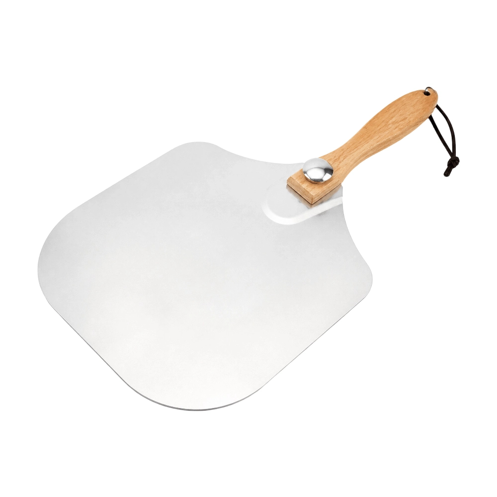 Foldable Stainless Steel Pizza Peel with Oak Handle - Image 3