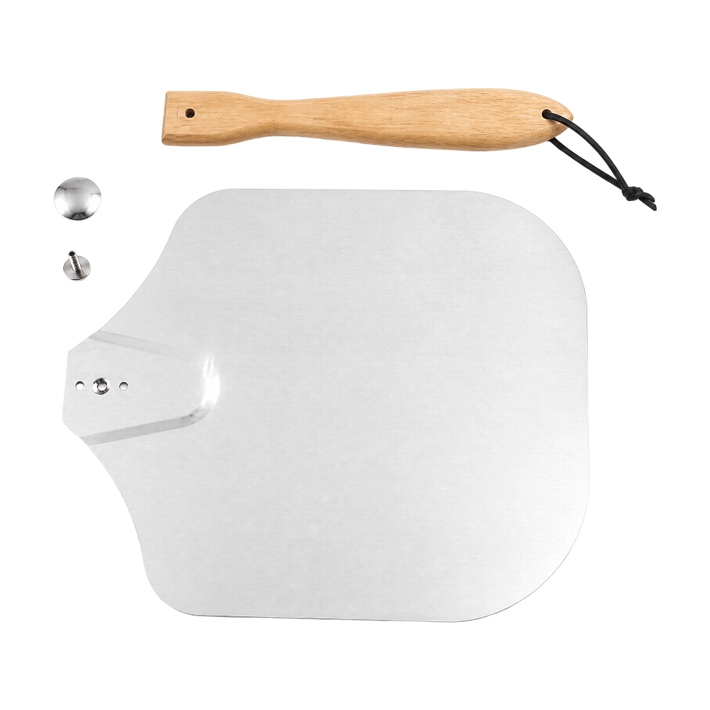 Foldable Stainless Steel Pizza Peel with Oak Handle - Image 4
